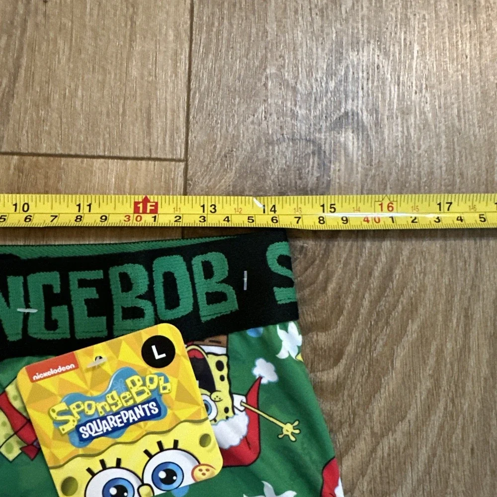SpongeBob SquarePants Men's‎ Holiday Santa Boxer Brief Stretch Size Large NEW